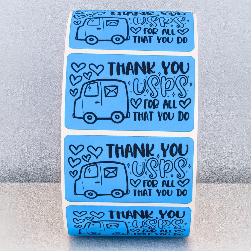 Thank You USPS Stickers – Mail Carrier Appreciation Labels for Packages 2"